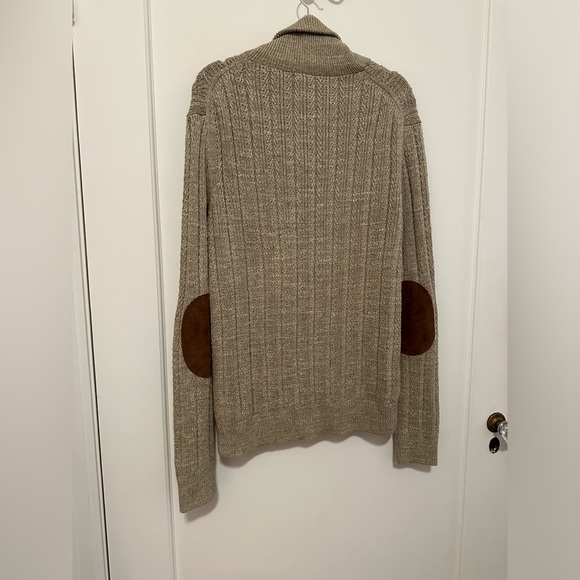 J. Crew beige knit sweater with suede elbow patches - NWT - Size L - Picture 2 of 9